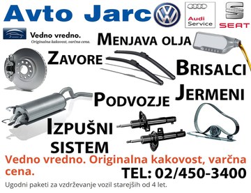 Vedno vredno. Originalna kakovost, varčna cena. Ugodni paketi za vzdrževanje vozil starejših od 4 let.